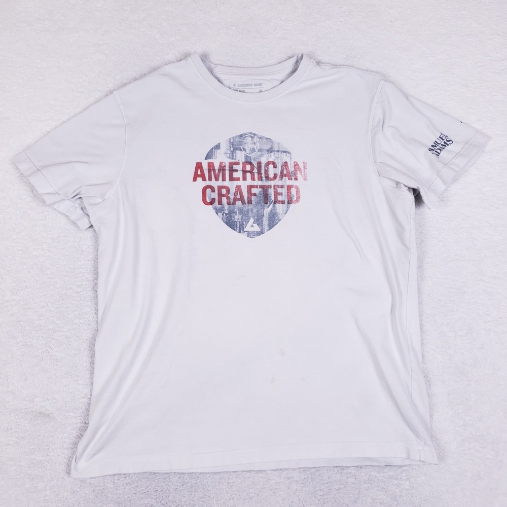 American Giant T-Shirt XL‎ White American Crafted Samuel Adams Brewery USA Made